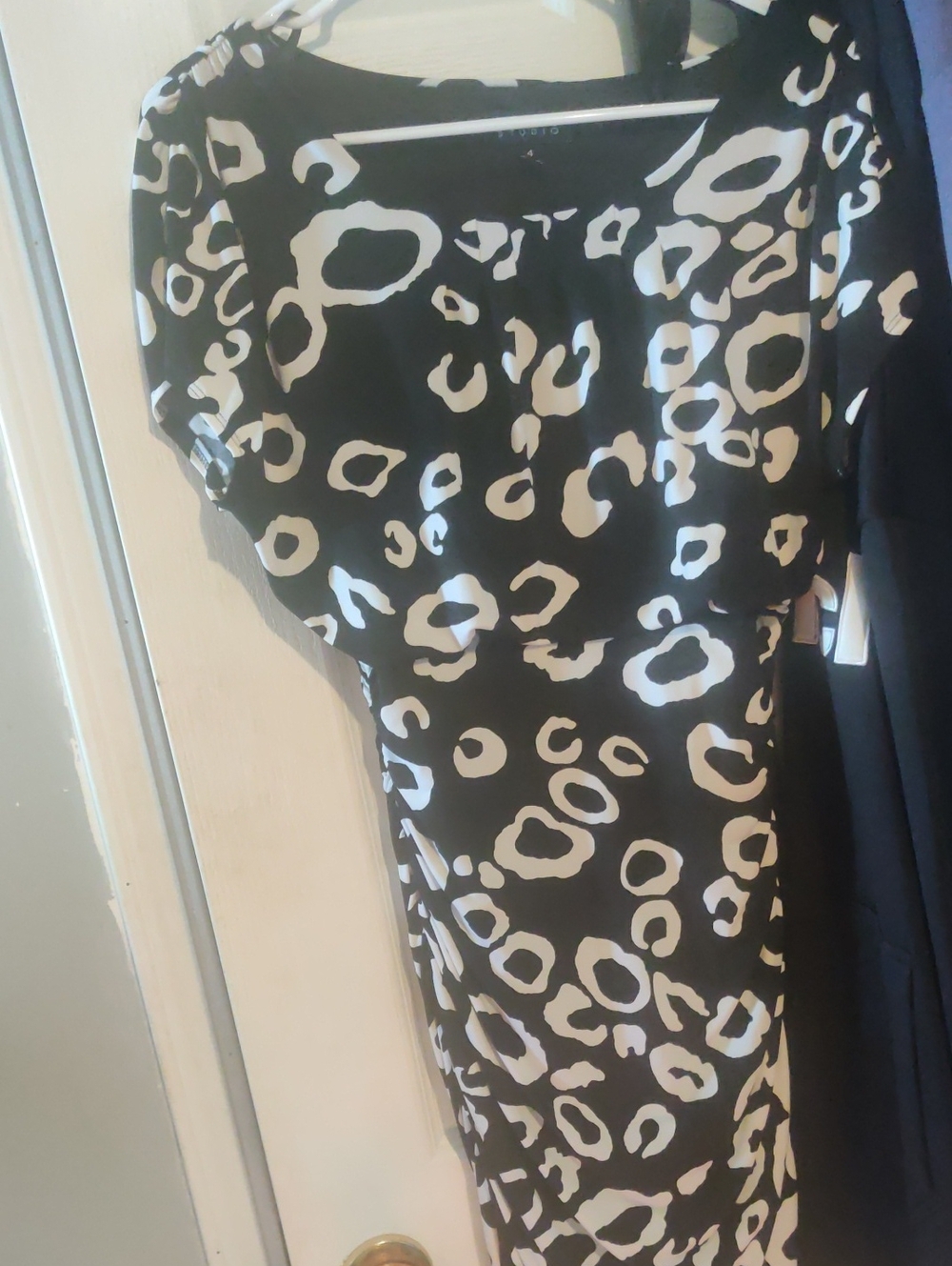 Black/White Leopard Print Dress